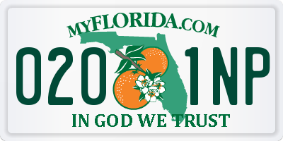 FL license plate 0201NP