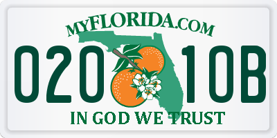 FL license plate 0201OB
