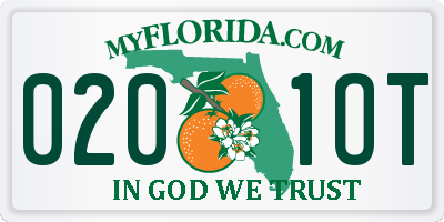 FL license plate 0201OT