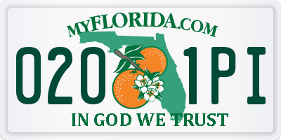 FL license plate 0201PI