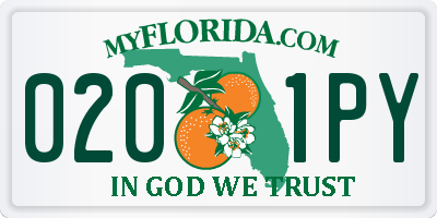 FL license plate 0201PY