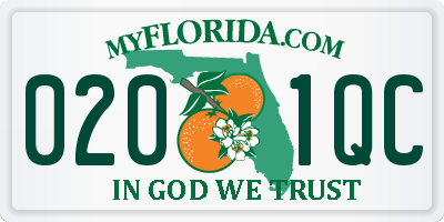 FL license plate 0201QC
