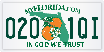 FL license plate 0201QI