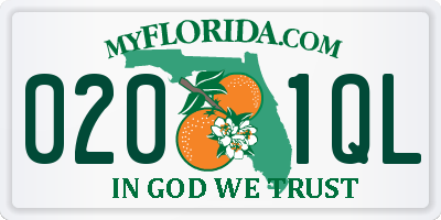 FL license plate 0201QL