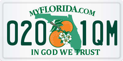 FL license plate 0201QM