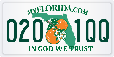 FL license plate 0201QQ