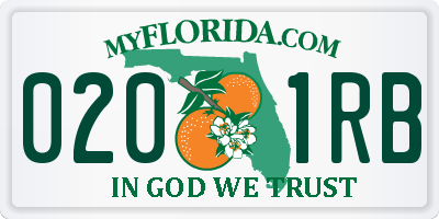 FL license plate 0201RB