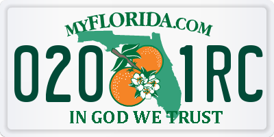 FL license plate 0201RC