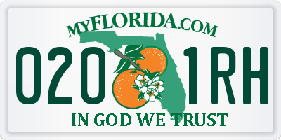 FL license plate 0201RH