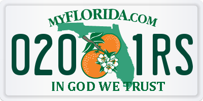 FL license plate 0201RS