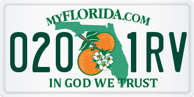 FL license plate 0201RV