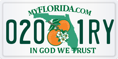 FL license plate 0201RY