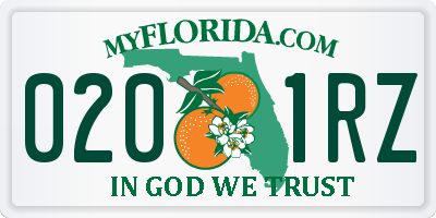FL license plate 0201RZ