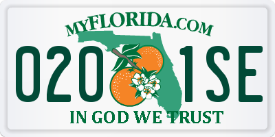 FL license plate 0201SE