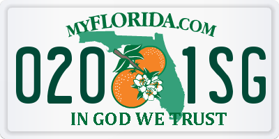 FL license plate 0201SG