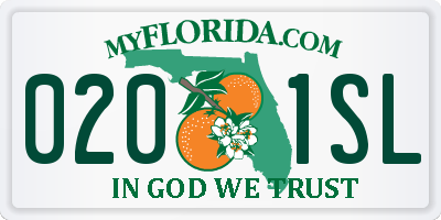 FL license plate 0201SL