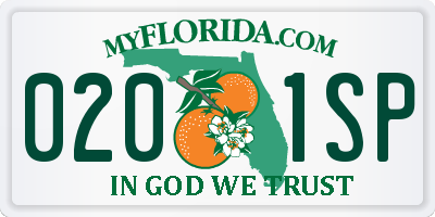 FL license plate 0201SP