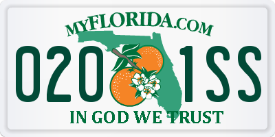 FL license plate 0201SS