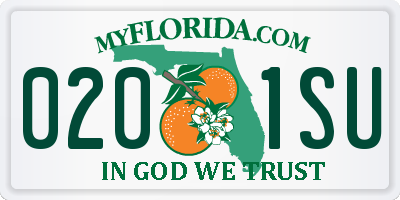 FL license plate 0201SU