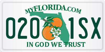FL license plate 0201SX