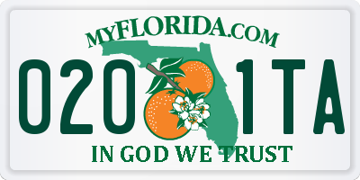 FL license plate 0201TA