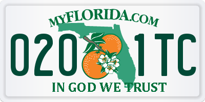 FL license plate 0201TC