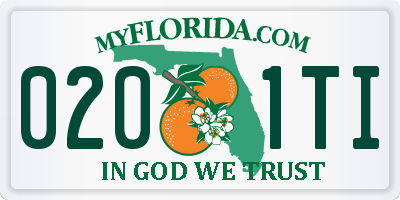 FL license plate 0201TI