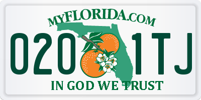 FL license plate 0201TJ