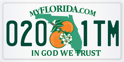 FL license plate 0201TM