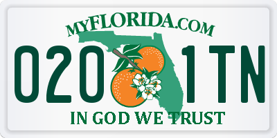 FL license plate 0201TN