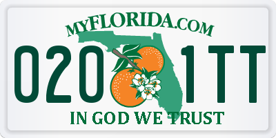 FL license plate 0201TT