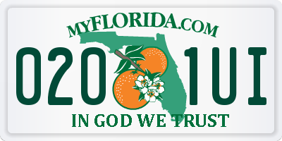 FL license plate 0201UI