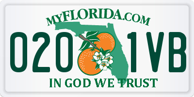 FL license plate 0201VB