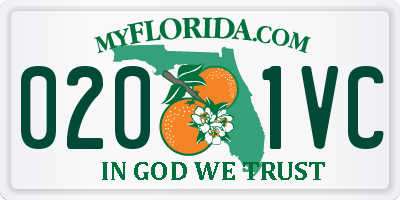 FL license plate 0201VC