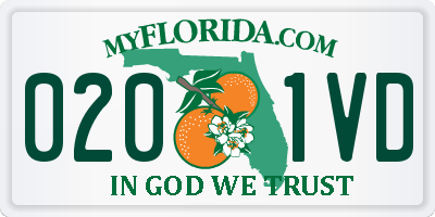 FL license plate 0201VD