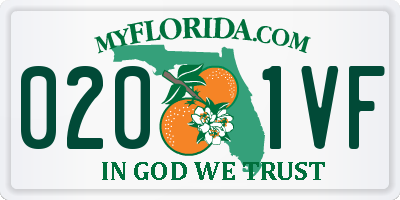 FL license plate 0201VF