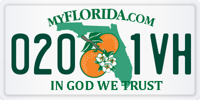 FL license plate 0201VH