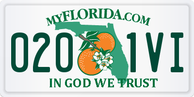 FL license plate 0201VI
