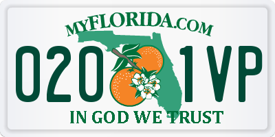 FL license plate 0201VP