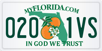 FL license plate 0201VS