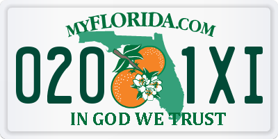 FL license plate 0201XI