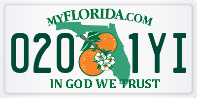 FL license plate 0201YI