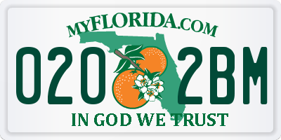 FL license plate 0202BM