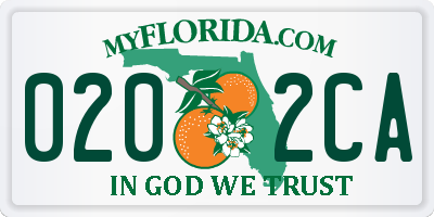 FL license plate 0202CA