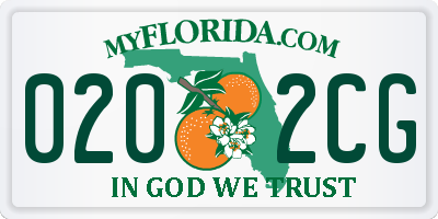 FL license plate 0202CG