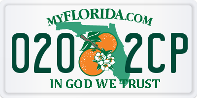 FL license plate 0202CP