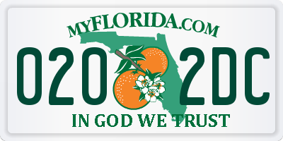 FL license plate 0202DC