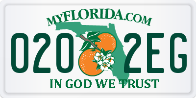FL license plate 0202EG