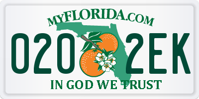 FL license plate 0202EK