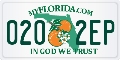 FL license plate 0202EP